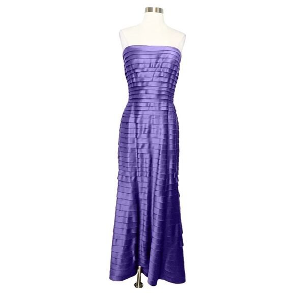 Tadashi Shoji Dresses & Skirts - New Tadashi Shoji vintage strapless tiered lilac floor length formal gown size 4